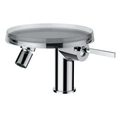 Laufen Kartell - vienas sviras bidē maisītājs Disc, ar noteces vārstu, hroms H3413310041111