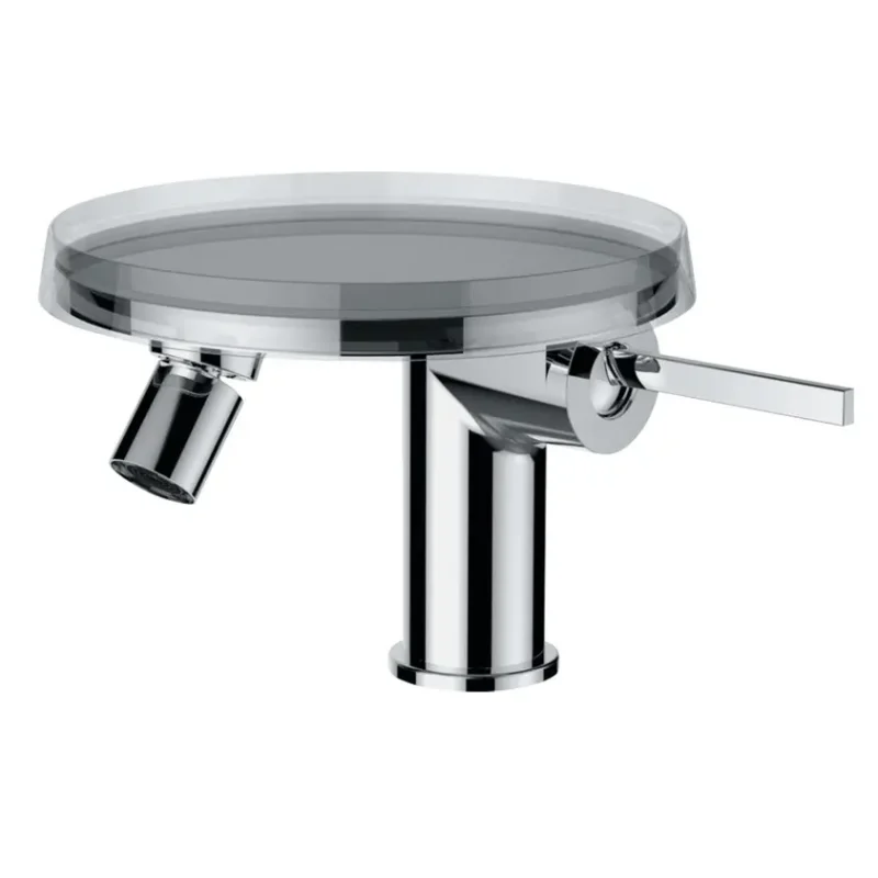Laufen Kartell - vienas sviras bidē maisītājs Disc, ar noteces vārstu, hroms H3413310041111