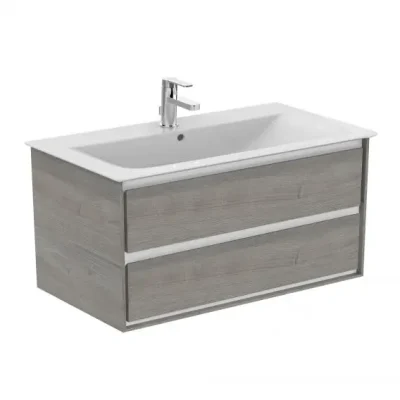 Ideal Standard Connect Air - izlietnes skapītis, 100x44x52 cm, ozola dekors pelēks/balts matēts E0821PS