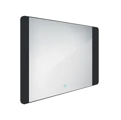 Nimco spogulis - spogulis ar LED apgaismojumu, 80x60 cm, skārienjutīgs sensors, alumīnijs/melns ZPC 42003V-90
