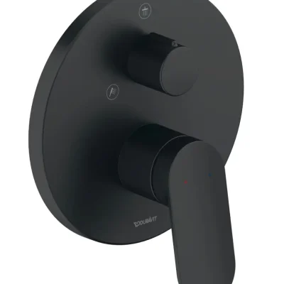 Duravit Wave - zemapmetuma maisītājs, 2 patērētājiem, matēti melns WA4210012046