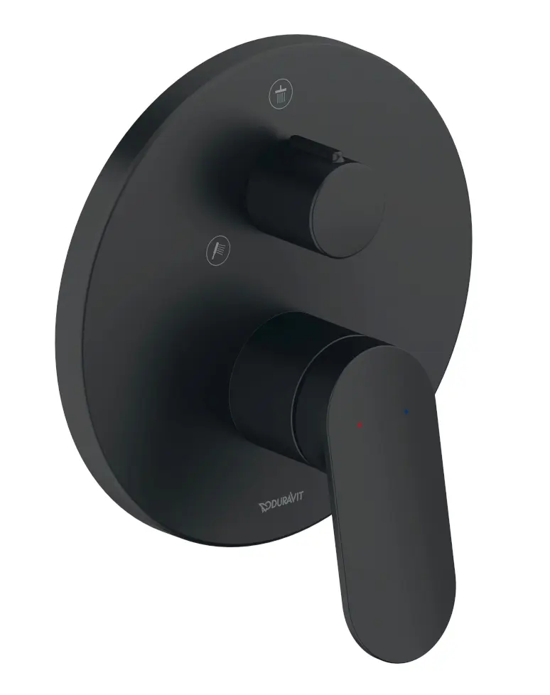 Duravit Wave - zemapmetuma maisītājs, 2 patērētājiem, matēti melns WA4210012046