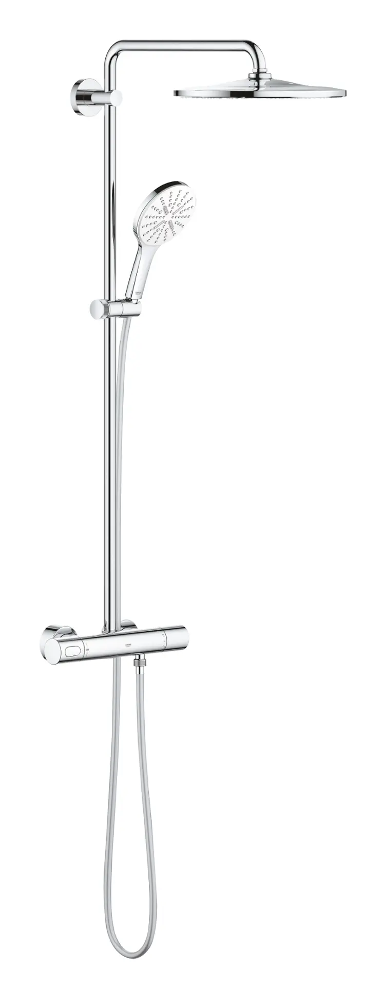 Grohe Rainshower SmartActive - dušas sistēma 310 ar termostatu, 3 strūklas veidi, Moon White 26647LS0