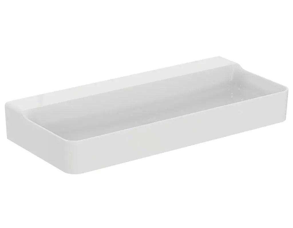 Ideal Standard Conca Ceram - uzliekamā izlietne 100x45 cm, bez pārplūdes, bez jaucējkrāna cauruma, balta T383701
