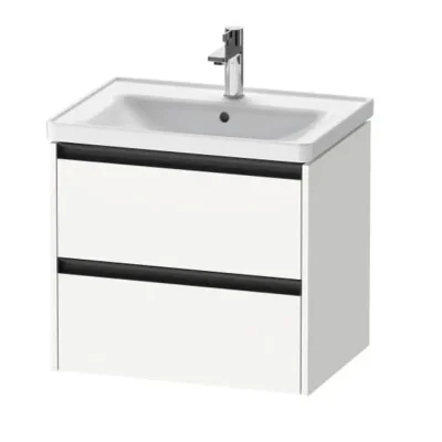 Duravit Ketho.2 - izlietnes skapītis, 55x63x46 cm, 2 atvilktnes, balts matēts K25282018180000