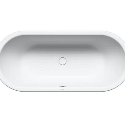 Kaldewei Avantgarde - vanna Centro Duo Oval 128, 180x80 cm, pilnībā pārklāta ar pretslīdes pārklājumu, pērļu efekts, balta 282834013001