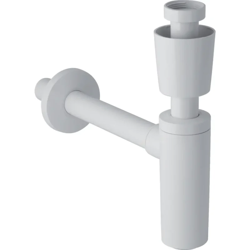 Geberit piederumi - smaku aizturis ar starpsienu izlietnēm, horizontāla notece, d 32 mm, G 1 1/4, Alpu balts 151.034.11.1