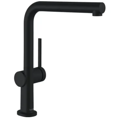 Hansgrohe M54 - virtuves izlietnes maisītājs Talis ar izvelkamu dušu, EcoSmart, matēti melns 72845670