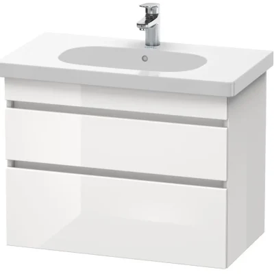Duravit DuraStyle - izlietnes skapītis 61x80x45 cm, ar 2 atvilktnēm, balts spīdīgs DS648402222