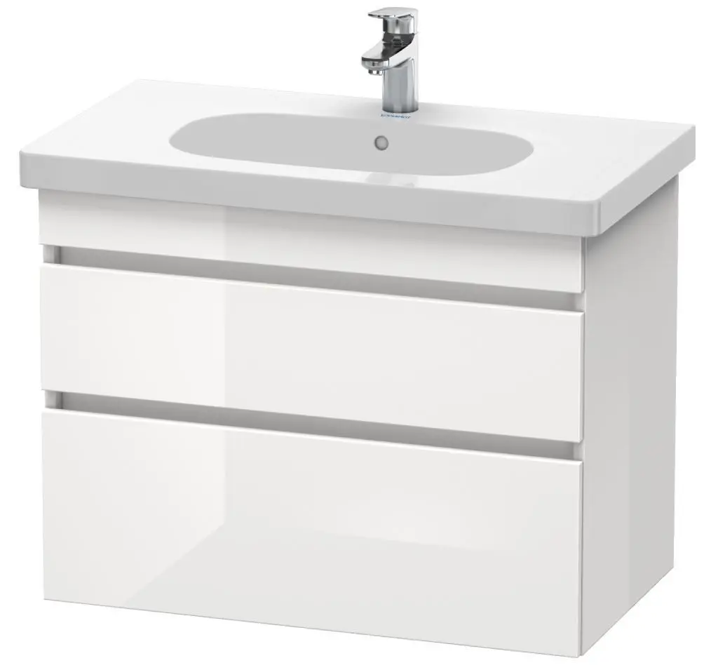 Duravit DuraStyle - izlietnes skapītis 61x80x45 cm, ar 2 atvilktnēm, balts spīdīgs DS648402222