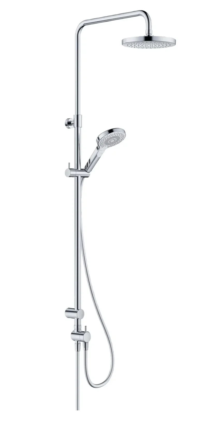 Kludi Dive - dušas komplekts bez maisītāja, diametrs 20 cm, 3 strūklas veidi, hroms 6908005-00