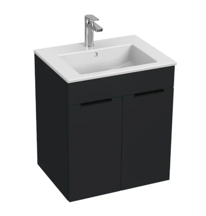 Jika Cube - izlietne ar zemskapi 55x43x61 cm, antracīta matēts H4536111763521