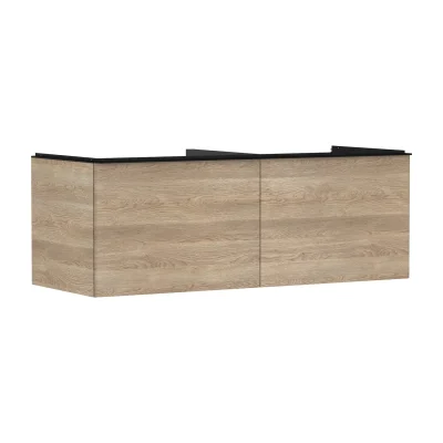 Hansgrohe Xelu Q - izlietnes skapītis, 50x136x55 cm, 2 atvilktnes, dabīgs ozols/matēti melns 54068670