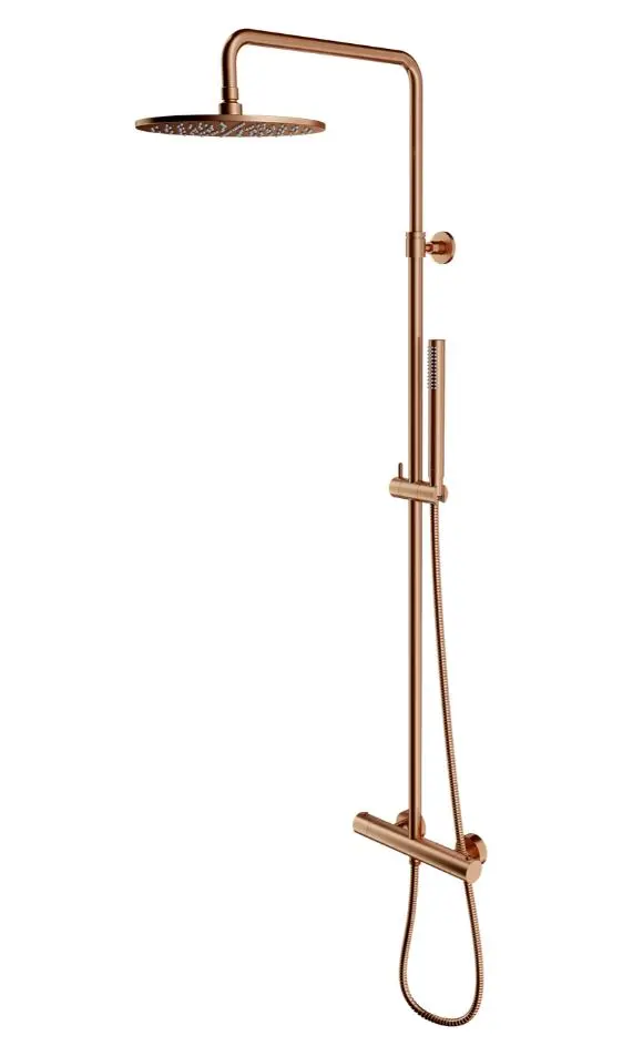 OMNIRES Y - dušas komplekts ar termostatu, diametrs 25 cm, matēts varš Y1244SUCPB