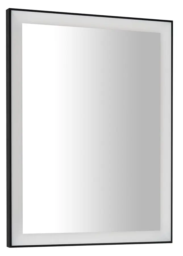 Sapho spogulis - spogulis ar LED apgaismojumu Gano, 60x80 cm, melns LG260