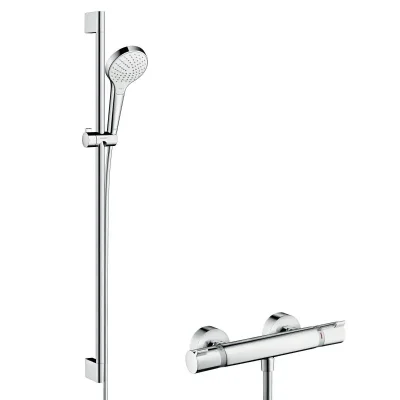 Hansgrohe Croma Select S - dušas komplekts ar termostatu Ecostat, hromēts 27833400