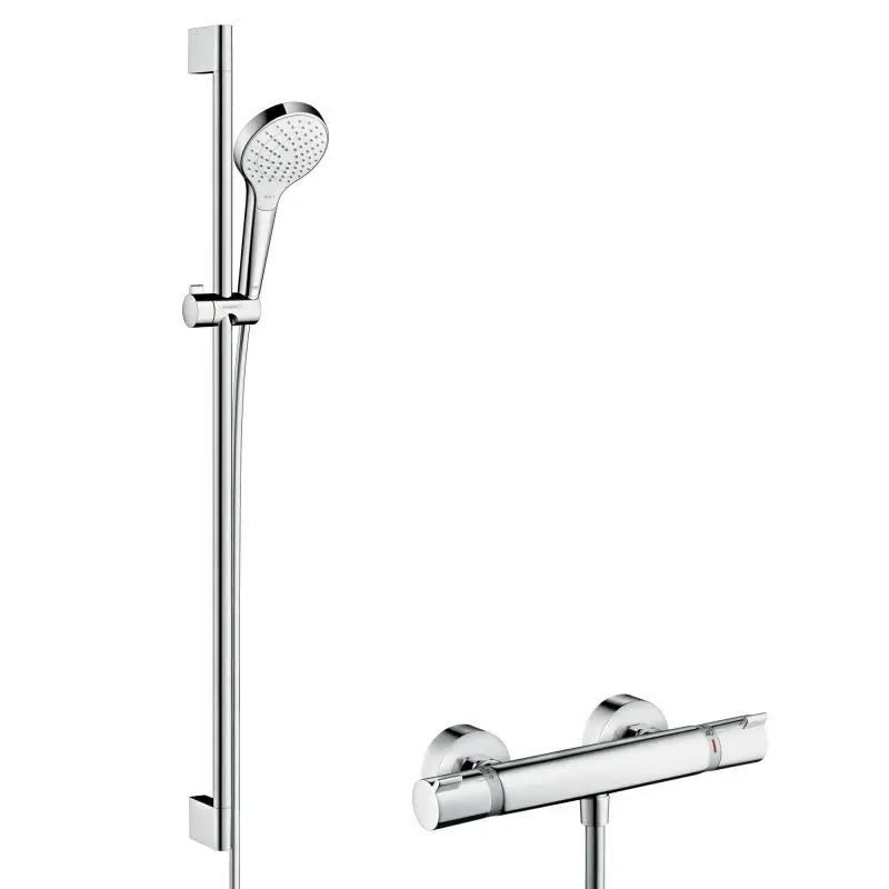 Hansgrohe Croma Select S - dušas komplekts ar termostatu Ecostat, hromēts 27833400