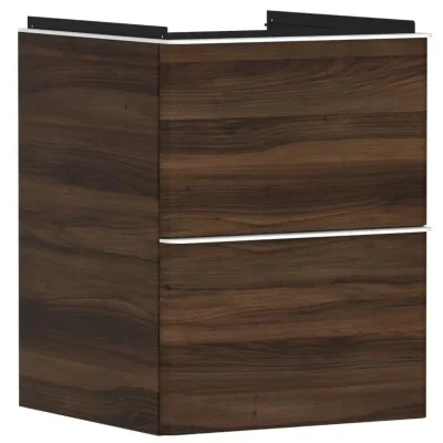 Hansgrohe Xelu Q - izlietnes apakšskapītis, 63x48x50 cm, 2 atvilktnes, tumšs valrieksts/balts matēts 54022700