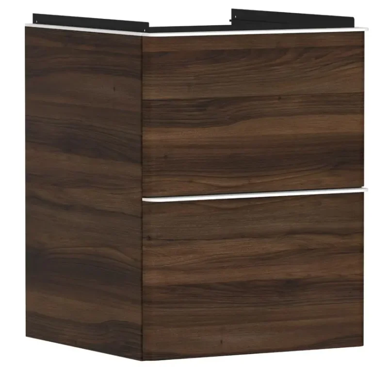Hansgrohe Xelu Q - izlietnes apakšskapītis, 63x48x50 cm, 2 atvilktnes, tumšs valrieksts/balts matēts 54022700