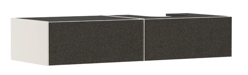 Hansgrohe Xevolos E - izlietnes skapītis, 28x137x55 cm, 2 atvilktnes, matēti bēšs/tekstils tumši pelēks 54323660