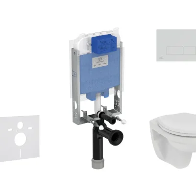 Ideal Standard ProSys - komplekts - zemapmetuma elements, klozetpods un WC sēdeklis Eurovit, vadības plate Oleas M2, Rimless, SoftClose, hroms ProSys80M SP123