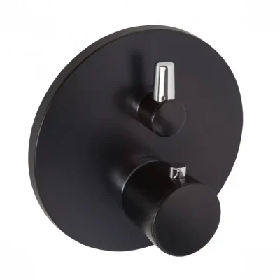 Kludi Balance - zemapmetuma termostats 2 ierīcēm, matēti melns/ hroms 528308775