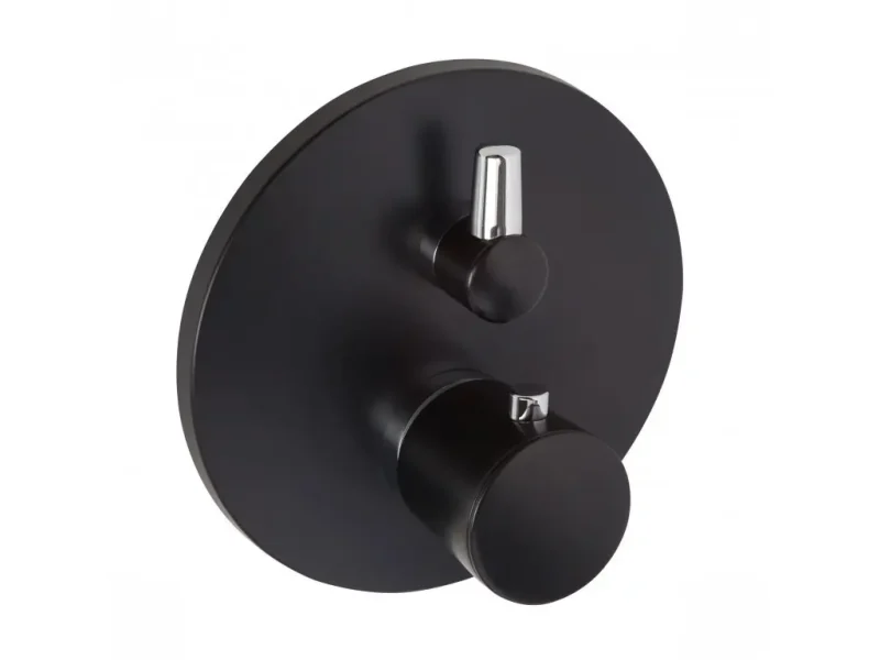 Kludi Balance - zemapmetuma termostats 2 ierīcēm, matēti melns/ hroms 528308775