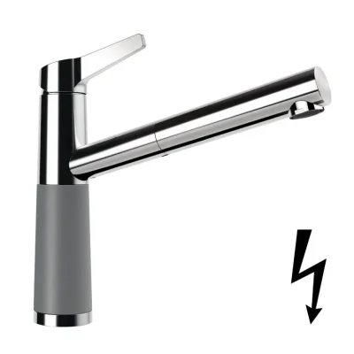 SCHOCK SC-510 - virtuves izlietnes maisītājs ar izvelkamu izteku, Croma/hroms 554123GCR