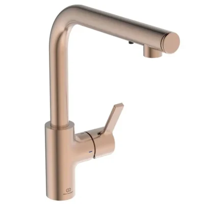 Ideal Standard Gusto - virtuves izlietnes maisītājs ar ziepju dozatoru, Sunset Rose A7817J4