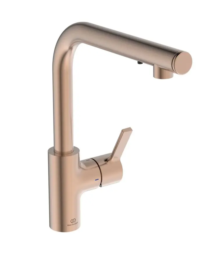 Ideal Standard Gusto - virtuves izlietnes maisītājs ar ziepju dozatoru, Sunset Rose A7817J4