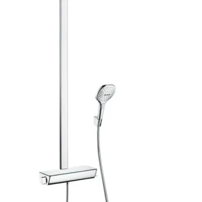 Hansgrohe Raindance Select E - dušas sistēma ar termostata maisītāju 36 cm, hromēts 27112000