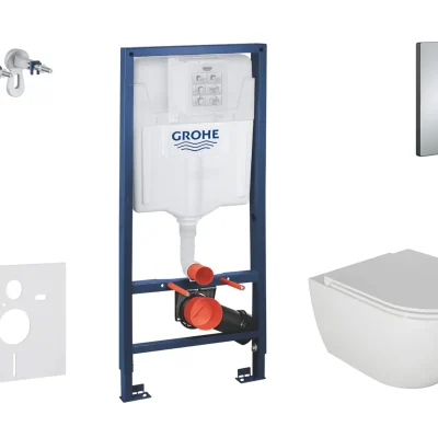 Grohe Rapid SL - Grohe Rapid SL priekšsienas uzstādīšanas komplekts, WC Oudee ar WC sēdekli SoftClose, vadības plate Skate Cosmopolitan, hromēts SANI11BA1104