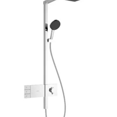 Hansgrohe Raindance Alive Q - dušas komplekts ar termostatu, 21x34 cm, 3 strūklas veidi, hroms 24590000