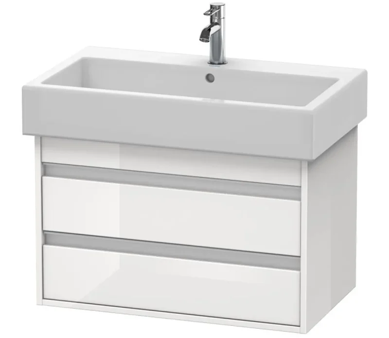 Duravit Ketho - izlietnes skapītis 48x75x44 cm, 2 izvelkamās atvilktnes, balts spīdīgs KT663702222