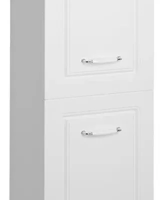 Aqualine Favolo - skapis ar veļas grozu, 40x150x31 cm, 1 durvis L/P, balts matēts FV160