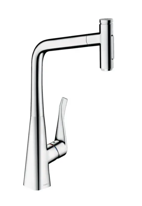 Hansgrohe M71 - virtuves izlietnes maisītājs Metris Select, ar izvelkamu dušu, hromēts 73820000