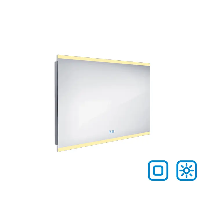 Nimco - spogulis ar LED apgaismojumu, 100x70 cm, divi skārienjutīgi sensori ZP 12004VX