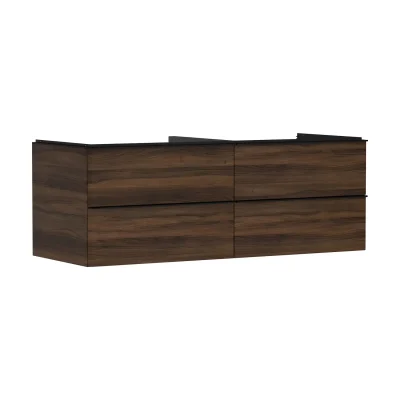 Hansgrohe Xelu Q - izlietnes apakšskapītis, 50x136x55 cm, 4 atvilktnes, tumšs valrieksts/matēti melns 54089670