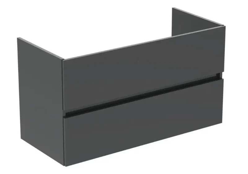 Ideal Standard Eurovit+ - izlietnes apakškabinets, 55x100x44 cm, 2 atvilktnes, pelēks spīdīgs R0265TI