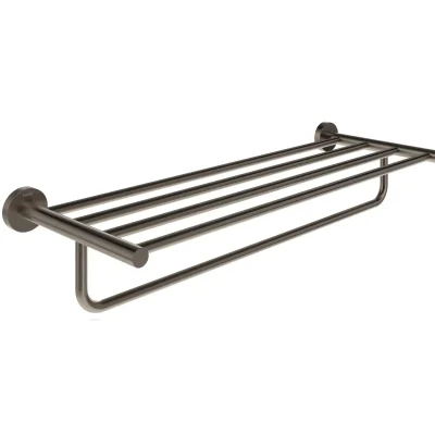 Ravak Kona - dvieļu turētājs ar plauktu, garums 60 cm, birstēts grafīts X07P1331