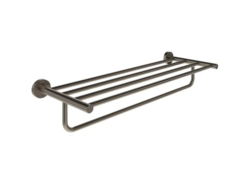 Ravak Kona - dvieļu turētājs ar plauktu, garums 60 cm, birstēts grafīts X07P1331