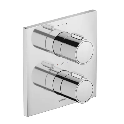 Duravit - zemapmetuma termostata maisītājs, 2 patērētājiem, ar montāžas korpusu, hroms TH4200007010