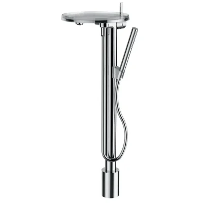 Laufen Kartell - uz grīdas montējams vannas maisītājs Disc, ar piederumiem, hroms H3213310041211
