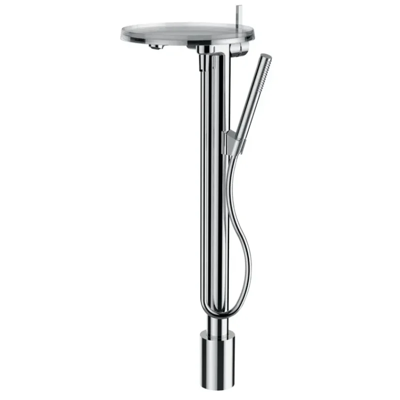Laufen Kartell - uz grīdas montējams vannas maisītājs Disc, ar piederumiem, hroms H3213310041211