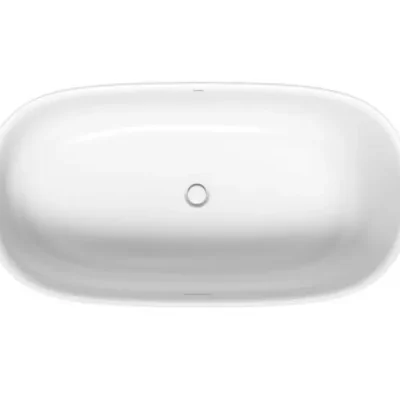 Duravit Zencha - brīvi stāvoša vanna 160x85 cm, DuraSolid, ClickClack, balta 700462000000000