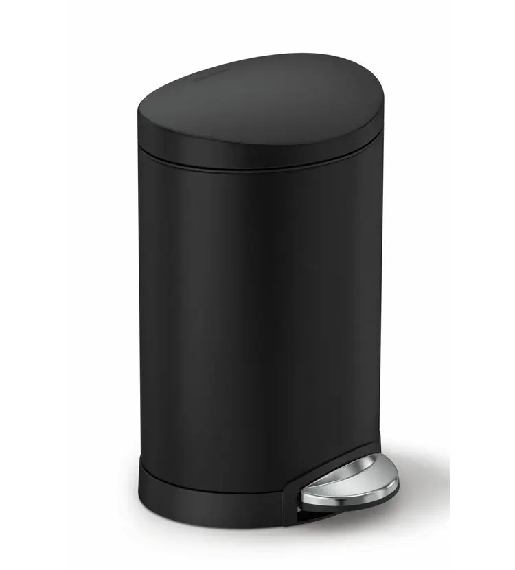 Simplehuman atkritumu tvertne - atkritumu grozs 6 l, matēti melns CW2097