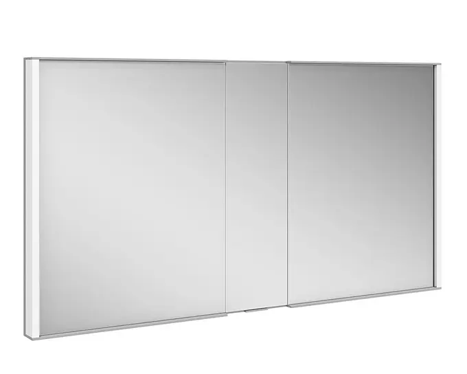 Keuco Royal Match - spoguļskapītis ar LED apgaismojumu, iebūvēts, 130x70x15 cm, sudraba anodēts 12815171311