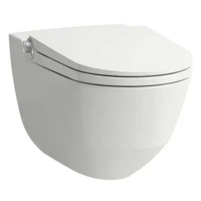 Laufen Cleanet Riva - elektronisks dušas WC ar keramiku, pie sienas stiprināms, Rimless, SoftClose, LCC Active, balts H820691A000001