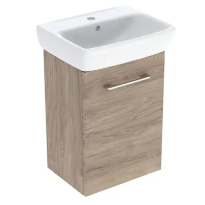 Geberit Selnova Square - izlietnes apakšskapis, 45x65x32 cm, 1 durvis, K/L, Hickorynuss 502.748.00.1