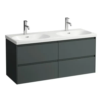 Laufen Lani - izlietnes skapītis, 118x45x52 cm, 4 atvilktnes, pelēks H4035741122661
